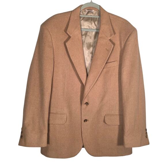 Vtg. Hunt Valley 100% Camel Hair Blazer 42R USA Made Lined Sport Coat - Picture 1 of 10